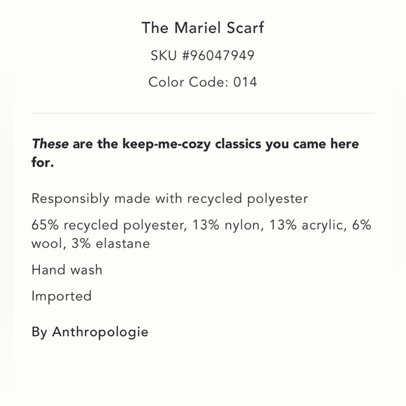 NWT new Anthropologie the Mariel scarf neutral pattern brown beige - Picture 5 of 17